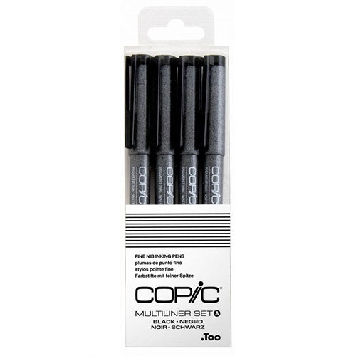 Copic Multiliner Black Ink Marker A Set - (0.03/0.05/0.1/0.3) - Harajuku Culture Japan - Japanease Products Store Beauty and Stationery