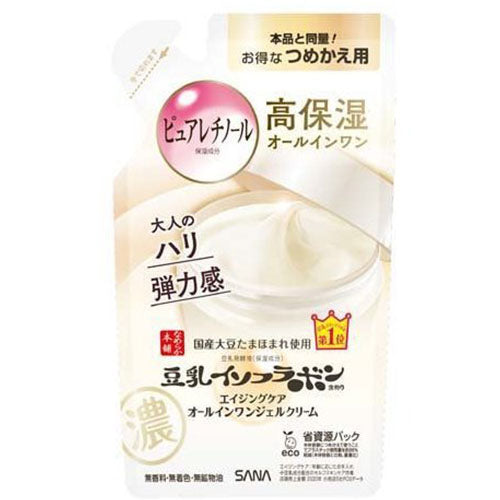 Sana Nameraka Honpo Soy Milk Isoflavone Wrinkle Gel Cream N 100g - Refill - Harajuku Culture Japan - Japanease Products Store Beauty and Stationery