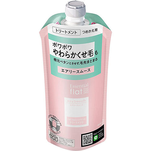 Kao Essential Flat Airy Smooth Treatment - Refill - 340ml - Harajuku Culture Japan - Japanease Products Store Beauty and Stationery