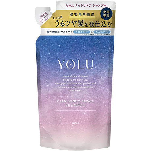 YOLU Night Beauty Shampoo Refill 400ml - Calm Night Repair - Harajuku Culture Japan - Japanease Products Store Beauty and Stationery