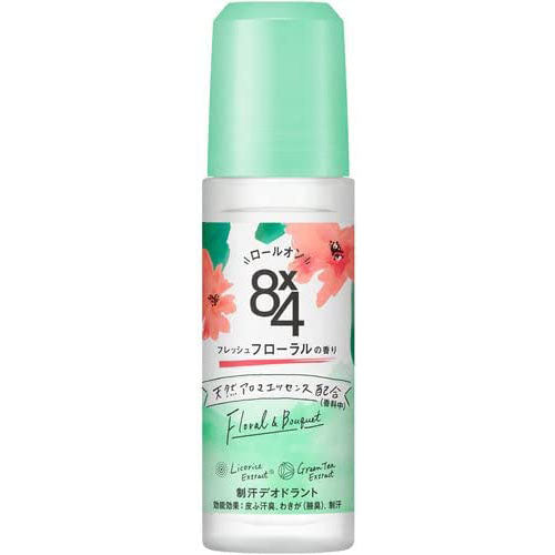 Eight Four Deodorant Roll-On 45ml - Fresh Floral Scent - Harajuku Culture Japan - Japanease Products Store Beauty and Stationery