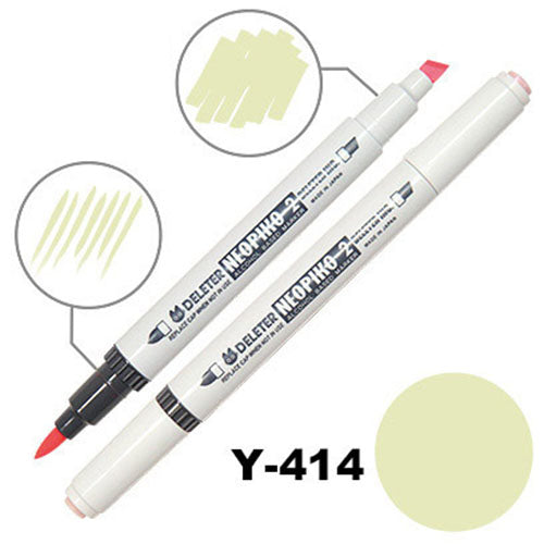 Deleter Alcohol Marker Neopiko 2 - Y-414 Celadon - Harajuku Culture Japan - Japanease Products Store Beauty and Stationery
