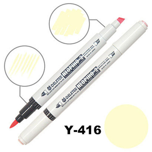 Deleter Alcohol Marker Neopiko 2 - Y-416 Pale Green - Harajuku Culture Japan - Japanease Products Store Beauty and Stationery
