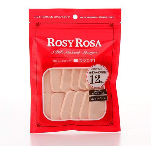 Rosy Rosa Value Sponge N - Square L Type - 12P - Harajuku Culture Japan - Japanease Products Store Beauty and Stationery