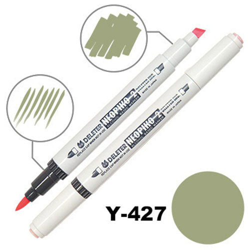 Deleter Alcohol Marker Neopiko 2 - Y-427 Jungle Green - Harajuku Culture Japan - Japanease Products Store Beauty and Stationery