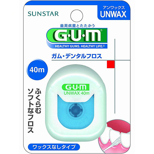 Tooth Care G.U.M Dental Floss 40m - Non Wax - Harajuku Culture Japan - Japanease Products Store Beauty and Stationery