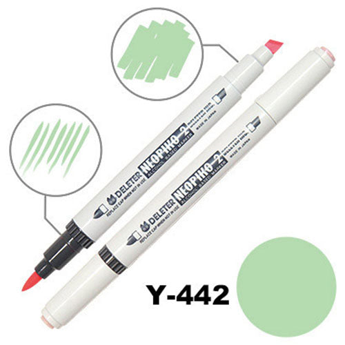 Deleter Alcohol Marker Neopiko 2 - Y-442 Mint Green - Harajuku Culture Japan - Japanease Products Store Beauty and Stationery