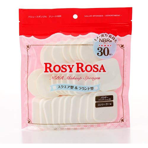 Rosy Rosa Value Sponge N - Assorted Nbr - 30P - Harajuku Culture Japan - Japanease Products Store Beauty and Stationery