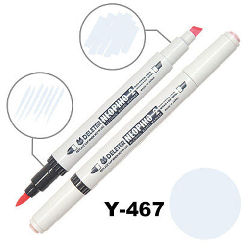 Deleter Alcohol Marker Neopiko 2 - Y-467 Baby Blue - Harajuku Culture Japan - Japanease Products Store Beauty and Stationery
