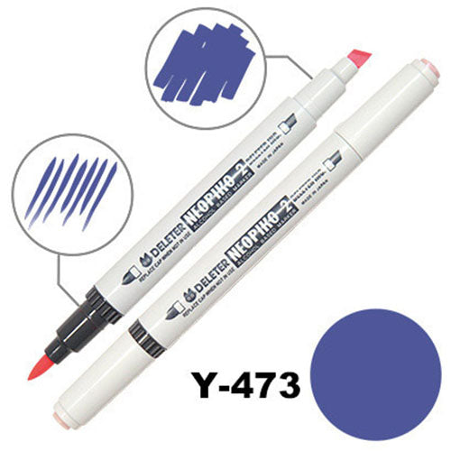 Deleter Alcohol Marker Neopiko 2 - Y-473 Ultramarine - Harajuku Culture Japan - Japanease Products Store Beauty and Stationery