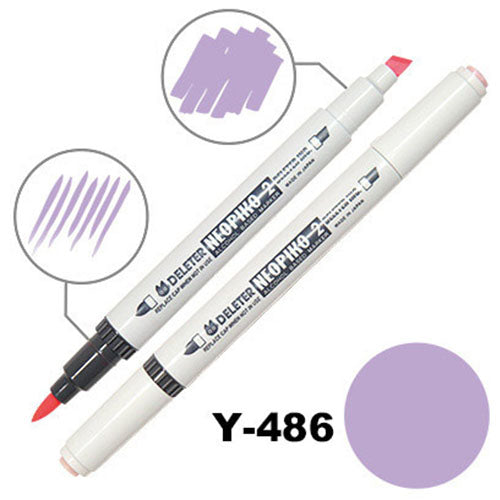 Deleter Alcohol Marker Neopiko 2 - Y-486 lavender - Harajuku Culture Japan - Japanease Products Store Beauty and Stationery