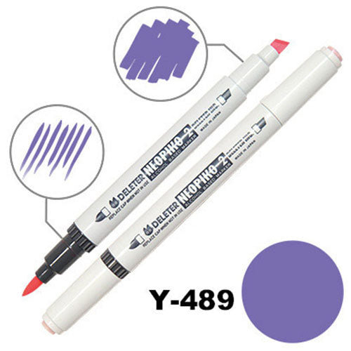 Deleter Alcohol Marker Neopiko 2 - Y-489 Iris - Harajuku Culture Japan - Japanease Products Store Beauty and Stationery