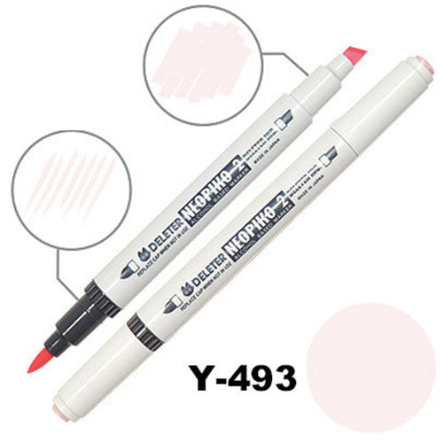 Deleter Alcohol Marker Neopiko 2 - Y-493 Baby Pink - Harajuku Culture Japan - Japanease Products Store Beauty and Stationery