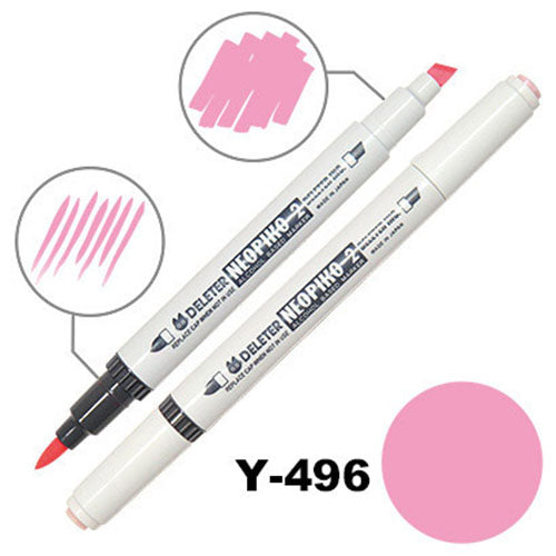 Deleter Alcohol Marker Neopiko 2 - Y-496 Vivid Pink - Harajuku Culture Japan - Japanease Products Store Beauty and Stationery