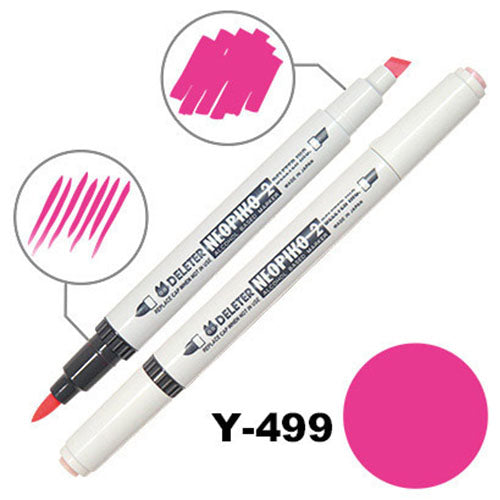 Deleter Alcohol Marker Neopiko 2 - Y-499 Magenta - Harajuku Culture Japan - Japanease Products Store Beauty and Stationery