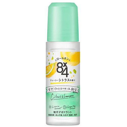 Eight Four Deodorant Roll-On 45ml - Juicy Citrus Scent - Harajuku Culture Japan - Japanease Products Store Beauty and Stationery