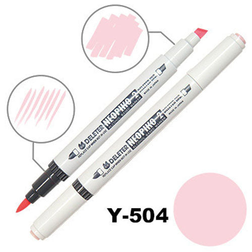 Deleter Alcohol Marker Neopiko 2 - Y-504 Sweet Pink - Harajuku Culture Japan - Japanease Products Store Beauty and Stationery