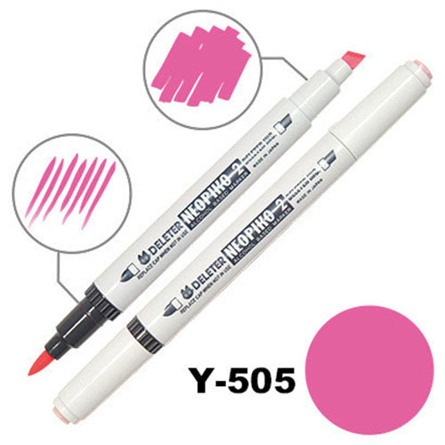 Deleter Alcohol Marker Neopiko 2 - Y-505 Pink - Harajuku Culture Japan - Japanease Products Store Beauty and Stationery