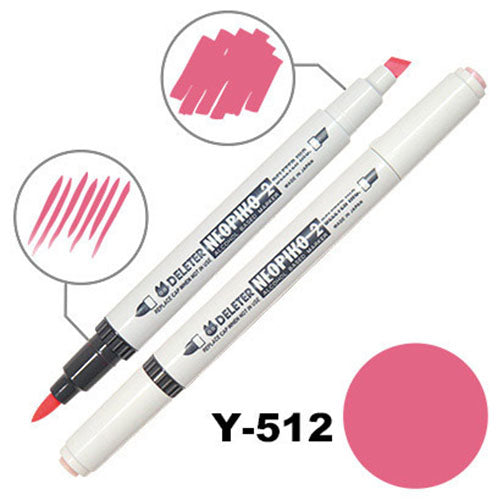 Deleter Alcohol Marker Neopiko 2 - Y-512 Raspberry - Harajuku Culture Japan - Japanease Products Store Beauty and Stationery
