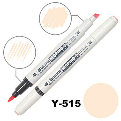 Deleter Alcohol Marker Neopiko 2 - Y-515 Apricot - Harajuku Culture Japan - Japanease Products Store Beauty and Stationery