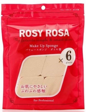 Rosy Rosa Value Sponge - Diamond Type - 6P - Harajuku Culture Japan - Japanease Products Store Beauty and Stationery