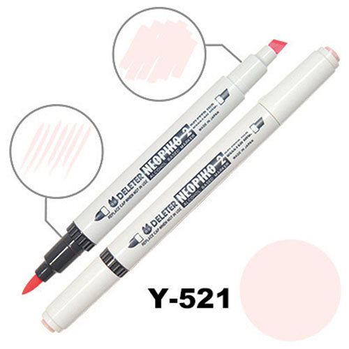 Deleter Alcohol Marker Neopiko 2 - Y-521 Pastel Peach - Harajuku Culture Japan - Japanease Products Store Beauty and Stationery