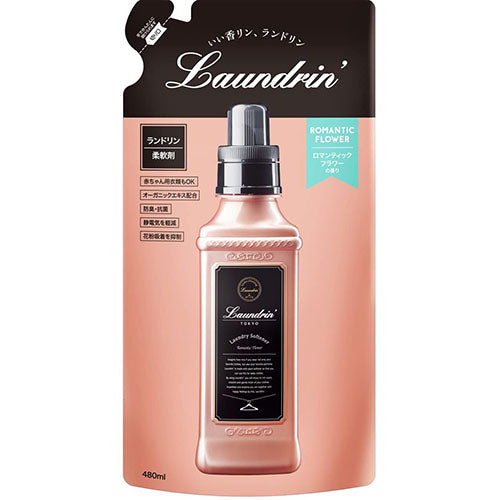Laundrin Fabric Softener 480ml Refill - Romantic Flower - Harajuku Culture Japan - Japanease Products Store Beauty and Stationery