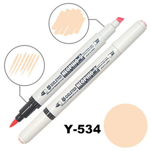 Deleter Alcohol Marker Neopiko 2 - Y-534 Suntan - Harajuku Culture Japan - Japanease Products Store Beauty and Stationery