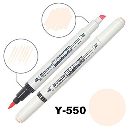 Deleter Alcohol Marker Neopiko 2 - Y-550 Ivory - Harajuku Culture Japan - Japanease Products Store Beauty and Stationery