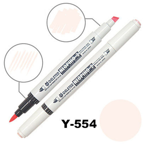 Deleter Alcohol Marker Neopiko 2 - Y-554 Powder Pink - Harajuku Culture Japan - Japanease Products Store Beauty and Stationery