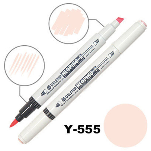Deleter Alcohol Marker Neopiko 2 - Y-555 Blush Pink - Harajuku Culture Japan - Japanease Products Store Beauty and Stationery