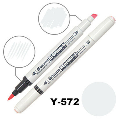 Deleter Alcohol Marker Neopiko 2 - Y-572 Cool Gray 2 - Harajuku Culture Japan - Japanease Products Store Beauty and Stationery