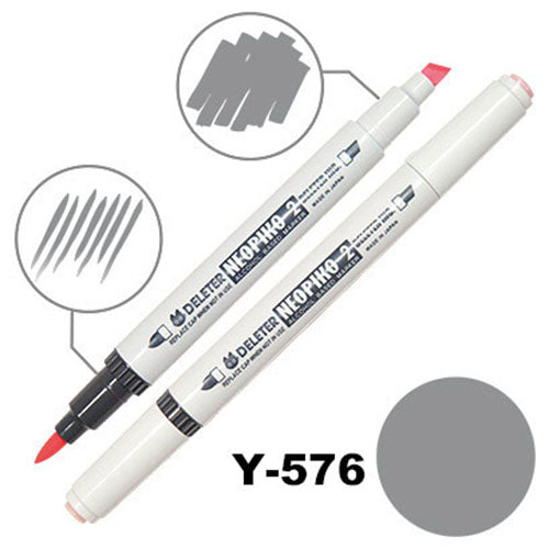 Deleter Alcohol Marker Neopiko 2 - Y-576 Cool Gray 6 - Harajuku Culture Japan - Japanease Products Store Beauty and Stationery