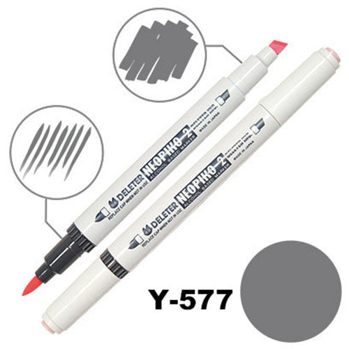 Deleter Alcohol Marker Neopiko 2 - Y-577 Cool Gray 7 - Harajuku Culture Japan - Japanease Products Store Beauty and Stationery