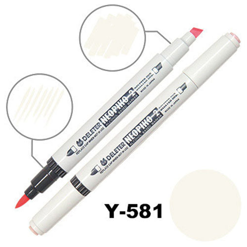 Deleter Alcohol Marker Neopiko 2 - Y-581 Warm Gray 1 - Harajuku Culture Japan - Japanease Products Store Beauty and Stationery