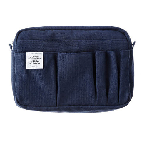 Delfonics Stationery Inner Carrying Case Bag In Bag M - Dark Blue - Harajuku Culture Japan - Japanease Products Store Beauty and Stationery
