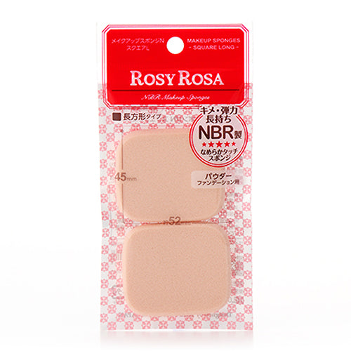 Rosy Rosa Makeup Sponge N - Square L - 2P - Harajuku Culture Japan - Japanease Products Store Beauty and Stationery