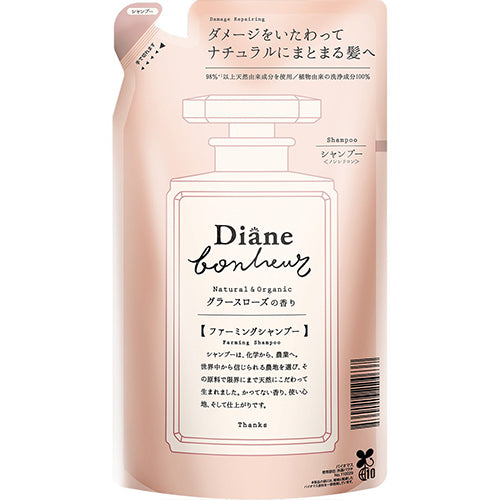 Moist Diane Bonheur Hair Shampoo 400ml - Grasse Rose - Refill - Harajuku Culture Japan - Japanease Products Store Beauty and Stationery