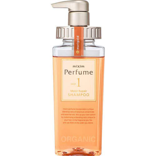 Mixim Potion Purfume Ceramide Oil Step1Moist Peapair Hair Shampoo Pump 440ml - Marigold Chamomile Essential Oil Scent - Harajuku Culture Japan - Japanease Products Store Beauty and Stationery
