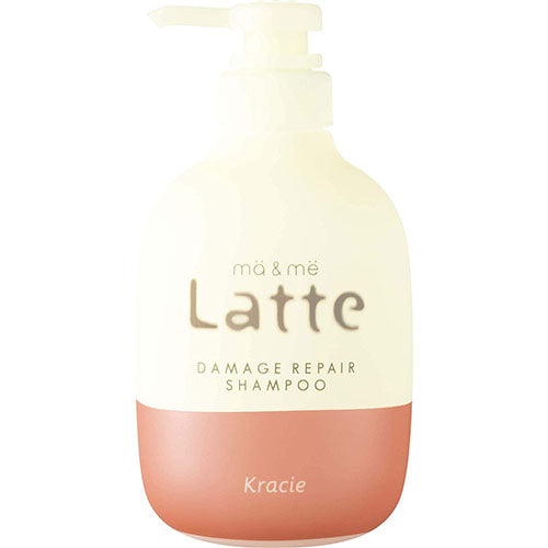 Ma & Me Latte Premium W Milk Protein Blend Damage Repair Shampoo Pump - 490ml - Harajuku Culture Japan - Japanease Products Store Beauty and Stationery