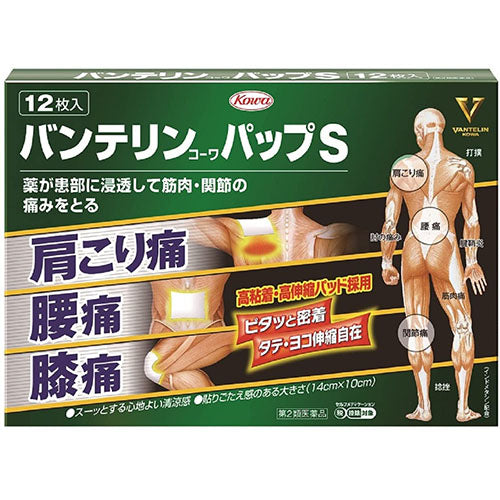Vantelin Kowa Pain Relief Patches Pap EX - Harajuku Culture Japan - Japanease Products Store Beauty and Stationery