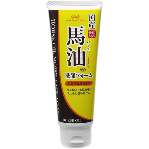 Rossi Moist Aid Cosmetex Roland Horse Oil Whip Face Wash Foam - 130g - Harajuku Culture Japan - Japanease Products Store Beauty and Stationery