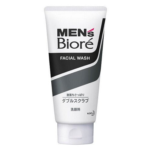 Biore Mens Facial Wash Double Scrub 130g - Harajuku Culture Japan - Japanease Products Store Beauty and Stationery