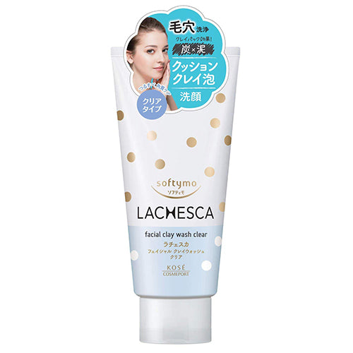 Kose Softymo Lachesca Face Clay Wash 130- Clear - Harajuku Culture Japan - Japanease Products Store Beauty and Stationery