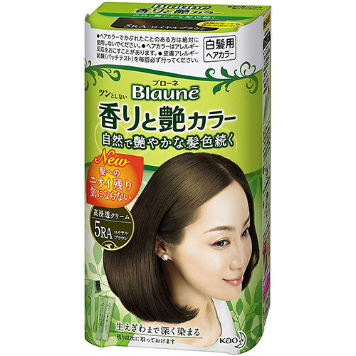 Kao Blaune Fragrance and Gloss Hair Color Cream - 5 Ra - Harajuku Culture Japan - Japanease Products Store Beauty and Stationery