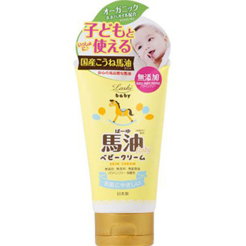 Rossi Moist Aid Cosmetex Roland Horse Oil Baby Cream - 100g - Harajuku Culture Japan - Japanease Products Store Beauty and Stationery
