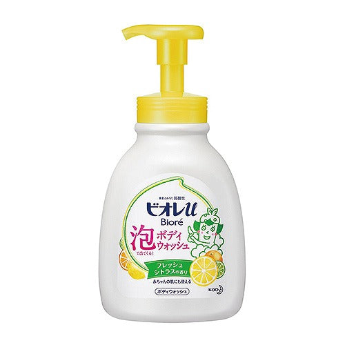 Biore U Bubble Body Wash 600ml - Fresh Citrus Scent - Harajuku Culture Japan - Japanease Products Store Beauty and Stationery