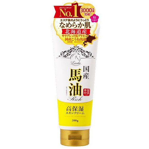Rossi Moist Aid Cosmetex Roland Horse Oil Skin Cream - 200g - Harajuku Culture Japan - Japanease Products Store Beauty and Stationery