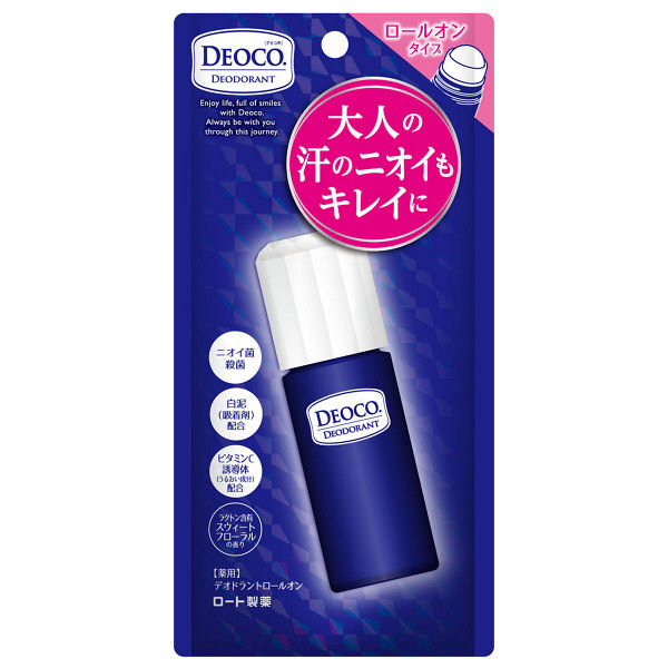 Deoco Deodorant Roll On 30ml - Sweet Floral Scent - Harajuku Culture Japan - Japanease Products Store Beauty and Stationery