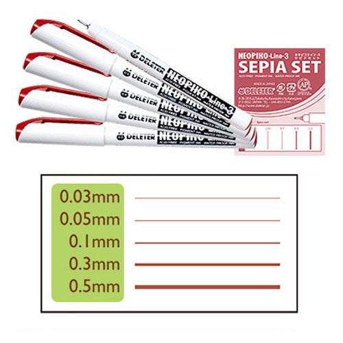 Deleter Neopiko Line 3 - Sepia Set - Harajuku Culture Japan - Japanease Products Store Beauty and Stationery